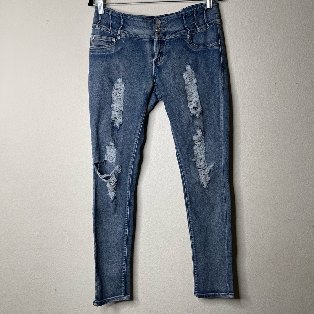 Para Distressed Skinny Denim Jeans
